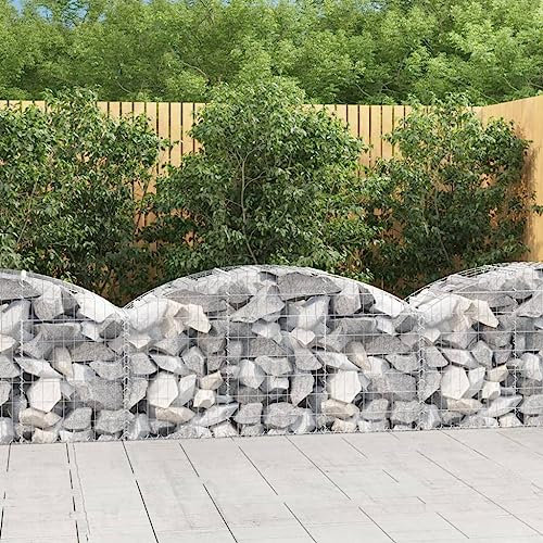 Fioriere da Giardino Cassette per la Coltivazione di Ortaggi Cesto Gabbione ad Arco 150x50x60/80 cm Ferro Zincato Adatta per Corridoi, Giardini, Parchi, Balconi