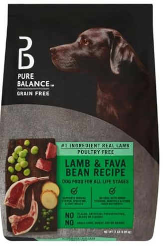 Pure Balance Lamb & Fava Bean Recipe Dry Dog Food, Grain-Free, 11 lbs