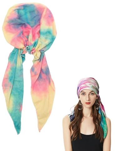 AORHOFJ Copricapo Prelegato Testa Sciarpa Leggero Turbante Beanie Cappello Chemioterapia Estivo donna