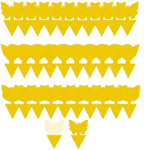 Trappole per moscerini della frutta, 30 pezzi, gialle su entrambi i lati, per piante da interni ed esterni, controllo delle mosche, atossici, impermeabili