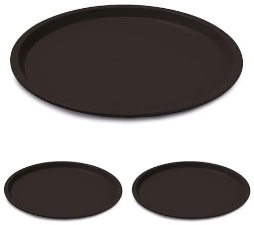 Guardini, Gardenia, Molde para pizza, 32cm. Material: Acero con Revestimiento Antiadherente, Color Negro. (Paquete de 3)