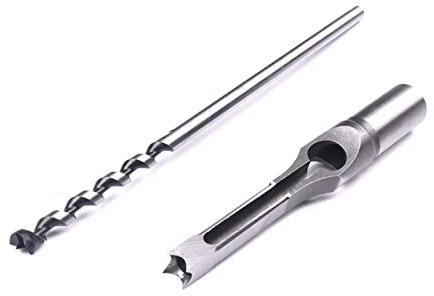 OLSKFUH Broca para Agujeros Cuadrados, Broca para Mortaja, Broca para Cincel, Broca para Carpintería, Guía De Posicionamiento, Pulgadas 5/16 3/8 1/2,9.5mm