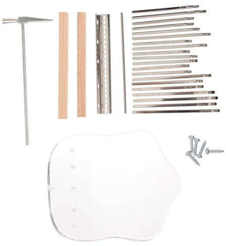 Warmhm Kalimba Mit Tasten DIY-sattelset Ersatzteile Für Daumenklaviere Tastenbrücken-kit Mit Stimmhammer Und Montageteilen