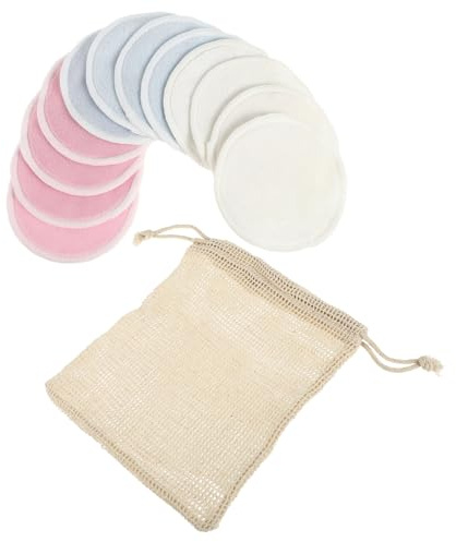 NIYANGLE 13piezas Almohadillas Desmaquillantes De Bambú Limpiadoras Faciales Accesorios