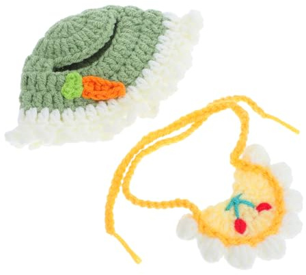 SUPVOX Costume Cappello e Bavaglino per Bambole Accessori per Travestimenti Cappellino e Bavaglino Stabile per Feste e Fotografie