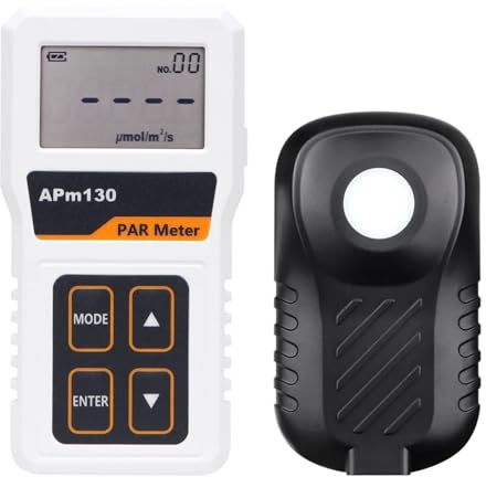 luxmetro digitale, Misuratore PAR Digitale For Attività Fotosintetica, Radiazioni PPFD, Sensore Impermeabile, Registrazione Dati Piante, Luce APM130 per Case Agricoltura Magazzini