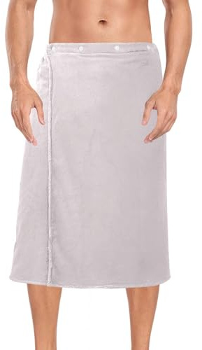 SyXIOP Dark Grey Peach Coral Velvet Towel Wrap For Men Mens Spa Wrap 60'' x 28'' for Sauna Accessories falda para dormir hombre