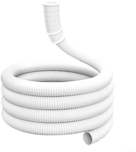 Qualoramall Manguera de drenaje para lavadora de 1 a 5 m, flexible, de plástico, con elasticidad a prueba de fugas y abrazadera para una fácil instalación y conexión segura en altura (5 m)