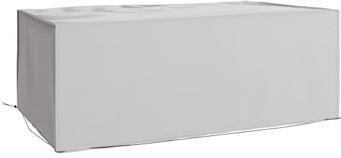 Outsunny Schutzhülle für Gartenmöbel Winterfest Wasserdicht Abdeckung Anti-UV Abdeckplane 600D Oxford Gewebe Winddicht Abdeckhaube für Terrassenmöbel Abdeckhülle 210 x 140 x 80 cm Grau