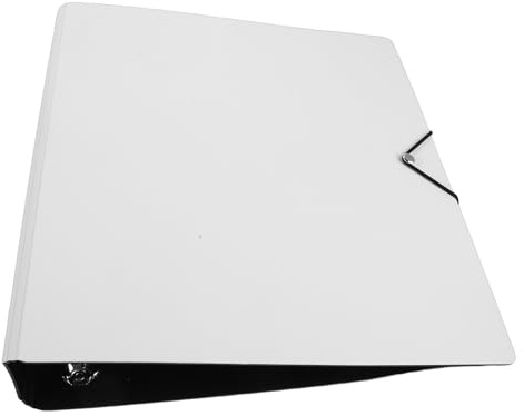 NAMOARLY A4 Refillable Binder Cover for Loose Leaf Notebooks & Photo Album, Plastic Book Protector, for Scrapbook, Diary, Office Documents, 4 Rings, White