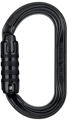 PETZL m72 a Tln New Oxan hochfesten Karabiner, oval Größe: triact-lock, schwarz, M72A TLN
