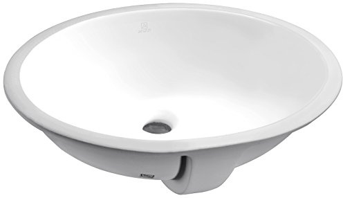 ANZZI Rhodes Modern Round Ceramic Undermount Sink for Bathroom | 17 Inch Vitreous Polished White Vanity Sink for Lavatory | cUPC & CSA Front Built in Overflow Porcelain Bathroom Sink | LS-AZ110