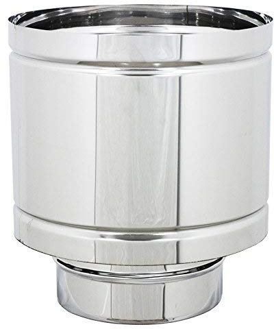 Terminale canne fumarie 4 venti in acciaio inox con base tonda (DN 160)