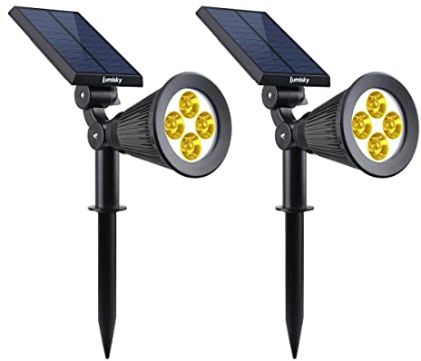 Lotto di 2 faretti solari proiettore 100LM 2x SPIKY WARM