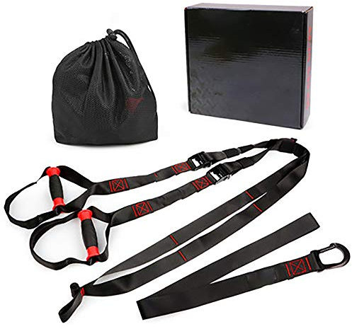 YLXD Widerstandsband Set Schlingentrainer Sling Trainer Schlingentraining Set mit Türanker Suspension Trainer Fitness Band für Ganzkörpertraining