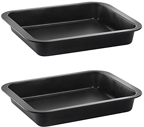 Grizzly juego de 2 Bandejas de horno - Antiadherente - Uso universal 32 x 25 x 5 cm (dimensiones externas)