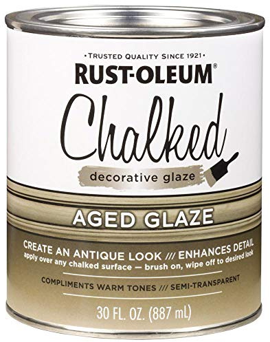 Rust-Oleum 315881 Aged Glaze Chalked Decorative Glaze, 1 Qt