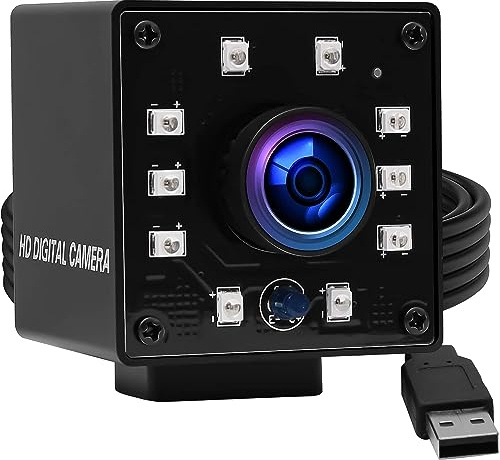 Svpro 1080P Caméra de Vision Nocturne Fisheye USB CMOS OV2710 IR LED Webcam Infrarouge Avec IR Cut HD Surveillance de Sécurité Domestique et Projets Industriels Intégrés