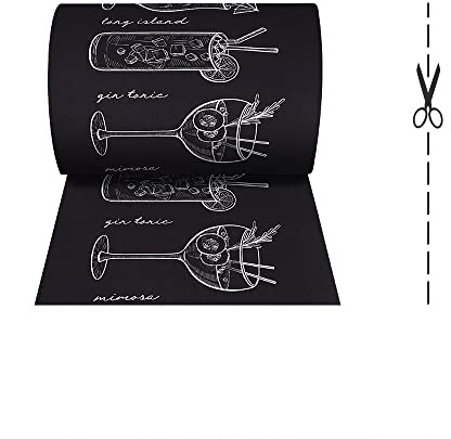 OLIVO.shop JOKE Küchenteppich rutschfest Waschbar Schmutzabweisender Gummiläufer Moderne Küche Läufer nach Maß Cocktail (50x130 cm)