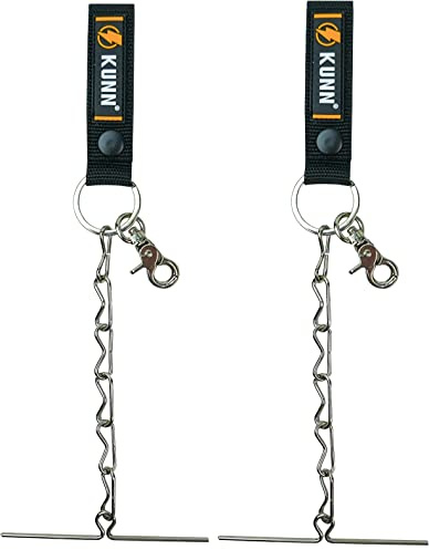 Electrical Tape Holder, Dual-Use Thong 2-Pcs, Enhanced Fast Holder Chain for Tool Belt With Keyring, Snap Loop and Button, Black
