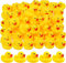 Voarge 50 Piezas de Goma Ducky Clásicos Patitos Chirridos para Baño, Mini Patos para Bañera y Ducha, Juguetes para Grandes y Pequeños, Cumpleaños