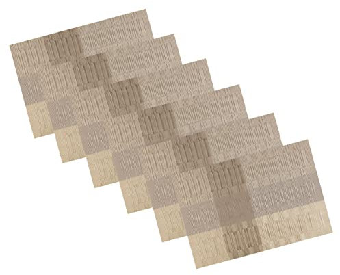 Juego de 6 manteles Individuales Tejidos Beige (45,7 x 30,5 cm)