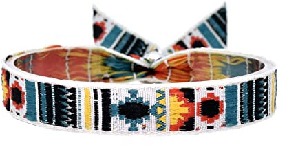 BDM - Pulsera de tela, pulseras trenzadas, etnicas, de colores, ajustable para niños y niñas, mujer y hombre. - Modelo 6