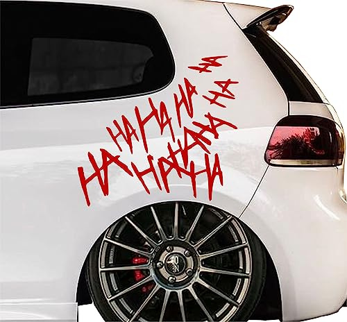 KLEBEKÖNIG XL Auto Aufkleber HAHAHAHA Sticker Seitenaufkleber Tuning Autoaufkleber Jdm SET