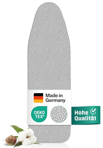 everlar® Premium Housse de repassage 120x40 (M) I Fabriqué en Allemagne I OEKOTEX100 I Housse de table à repasser I Coussin de confort I Housse de repassage pour planche à repasser de 115-122x35-40cm