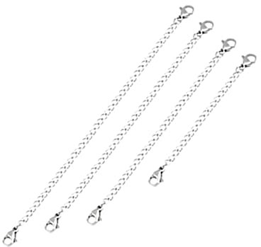 Operitacx Stainless Steel Extender Chain Set with Lobster Clasp for Necklace and Bracelet DIY Jewelry Making Includes 15Cm 10Cm 7Cm 5Cm Lengths