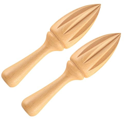 Cabilock 2 Piezas Mini Exprimidor De Limón Prensa De Naranja Escariador De Limón Bebida De Fruta Exprimidor De Limón De Madera Exprimidor Portátil Extractor De Frutas Exprimidor De