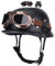 Casco jet retro, casco de moto, casco jet de scooter, casco de media concha de estilo alemán, casco para hombre y mujer, casco vintage de media cara, casco de scooter, con guantes gafas, homologado