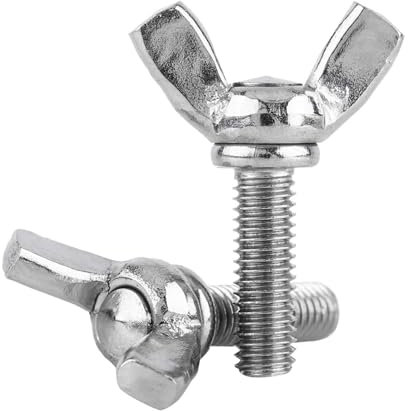 304 Edelstahl-Flügelbolzen, Flügelschrauben-Set, M6-Handbolzen, Schrauben für Schlagzeug-Sets (M6*16MM)
