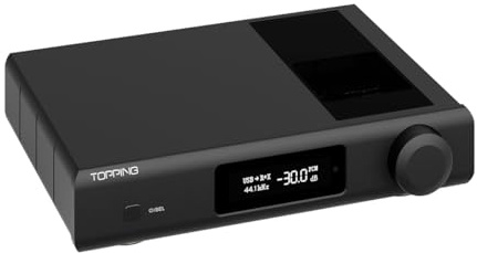 Topping D90 III Discrete Full Balance HiFi DAC - BT 5.1 Support LDAC PEQ Adjustment Desktop Audio Preamp with Bluetooth Remote Control (Black)