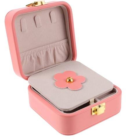 AOKWAWALIY Scatola portagioie multifunzionale braccialetto portatile cosmetico da valigetta portagioie piccolo scatoline per braccialetti custodia per gioielli custodia per collane flanella