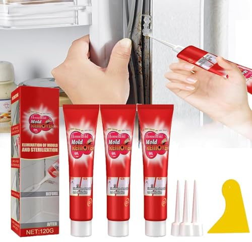 Tokyo Mart Miracle Gel, Tokyo Gel, Reiniger Entferner Gel, Reinigung Home Fliesen Badewanne Entferner Gel, für Silikon, Bad und Küche Fliesen und mehr (3 Stück)