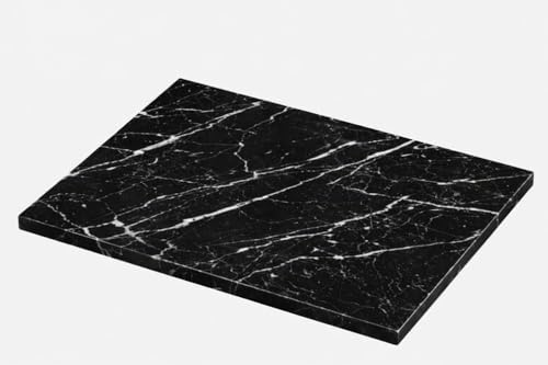 LuxuryQuarry® – Planche à découper en marbre noir 45×35 cm – Planche à fromage & plateau de service – Luxe, durable et hygiénique