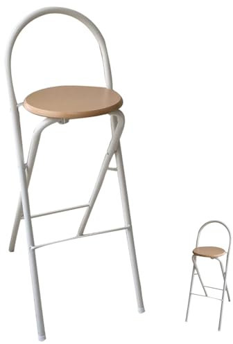 SJFJJKD Sgabello Pieghevole Sgabello da Bar Pieghevole Portatile con Schienale in Acciaio e Sgabello Pieghevole Imbottito ad Altezza del Bancone, Sedie da Bar Alte Pieghevoli per Cucina Negozio