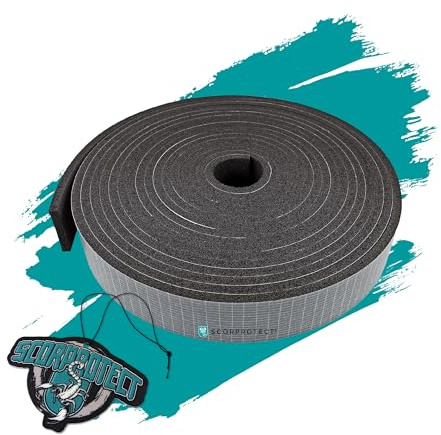 Armaflex Armacell original XG Kautschuk Streifen Zuschnitt + Scorprotect® Duftbaum (schwarz, 9 mm selbstklebend x 5 cm x 10 m)