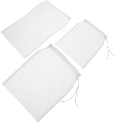 Cabilock 3 Pezzi Filtro Colapasta Pieghevole Colino Per Sacchetti Di Noci Sacchetti Per Filtri Alimentari Colino Da Cucina Setaccio Per La Cottura Pentola Con Colino Beige Nylon