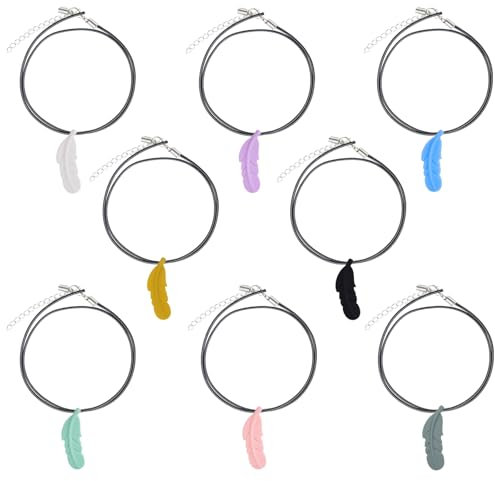 8 Stück Kaukette für Kinder, Kaukette Kinder, Mit Ketten Sensory Kauen Halskette, Schön und Langlebig Geeignet für Die Kaubedürfnisse und Gewohnheiten von Kindern