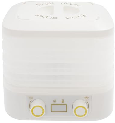 Essiccatore alimentare a 5 piani, 160 W con aria calda a 360 °, regolazione della temperatura 35-70 °C, timer 1-48 h, silenzioso (≤50 dB) per frutta, carne/erbe aromatiche