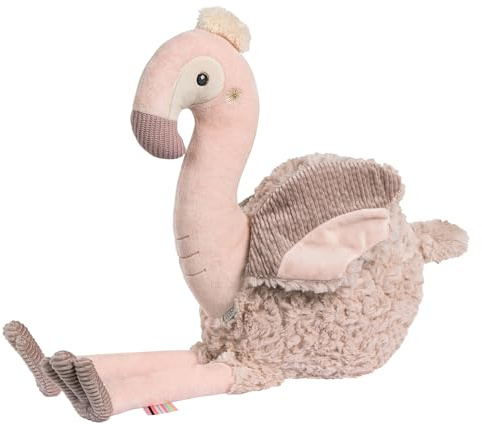 Fehn Kuscheltier Flamingo XL – Großes Stofftier & Einschlafhilfe | Spielgefährte und Beschützer zum Greifen, Fühlen und Knuddeln – Plüschtier für Babys und Kleinkinder ab 0 Monaten