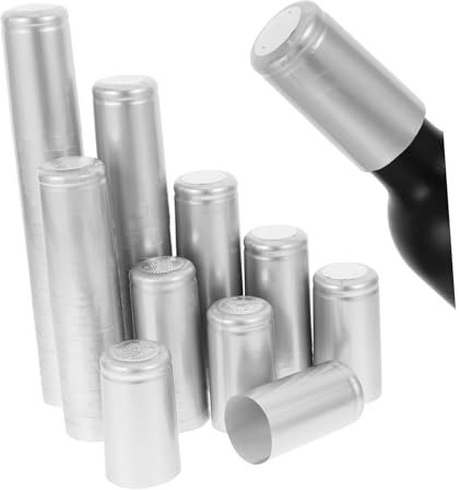 Holibanna 100pièces Capsules De Scellement pour Bouteilles De Vin Chapeaux Thermorétractables pour Remplacement De Capsules De Bouteilles