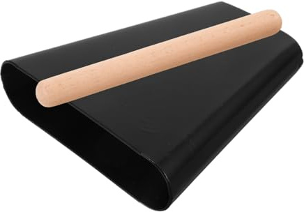 Mipcase Campanaccio in Metallo per Batteria con Bastone Strumento Percussione Robusto e Resistente per Principianti e Musicisti Design Sicuro e Facile da Usare