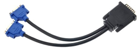 Hoement Vga Splitter Cavo Adattatore Maschio Vga Femmina Nero e Blu per Collegare e Supportare Monitor Svga Pannelli Piatti e Proiettori Compatibile con Schede Video Desktop e