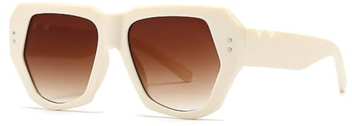Damsolglasögon med personlig design, färgade solglasögon, dammode, sommarsolskydd, speglar, beige,