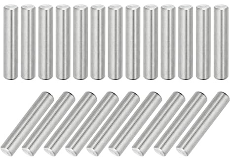 QUARKZMAN 55 Stück 304 Edelstahl Zylinderstift 6mm Durchmesser, 30mm Lange Dübelstifte Metall Regalstifte für Kleiderschrank Kommode Schrank Bücherregal Industrie Haushalt Möbel Regale