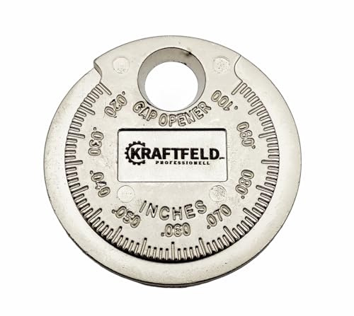 Kraftfeld Zündkerzenlehre Elektroden Abstand Einstellwerkzeug 0,45 – 2,55mm, 0,02-0,1 inch; Metall, rostfrei, Nicht magnetisch