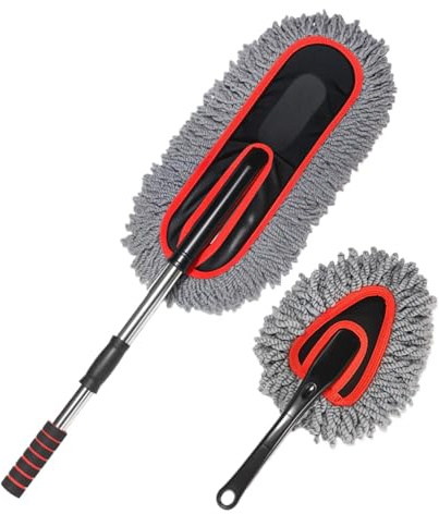 Dépoussiéreur Auto - Brosse Poils Souples, Nettoyage Carrosserie Habitacle, Entretien Accessoire Véhicule, Outil Pratique Léger, Finition Délicate Sans Marques | Solution Rapide Pour SUV Camping Cars